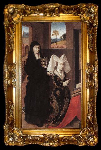 framed  Petrus Christus Isabel of Portugal with St Elizabeth, ta009-2